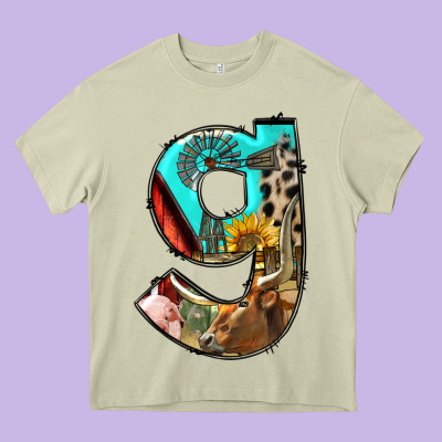 Farm Life Alphabet Lowercase Letters G Heavy Core Tee Designed By Bundleandbundleshop
