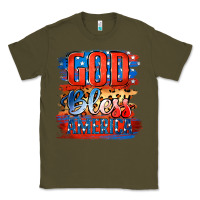 Army Green God Bless America Classic Tee - Jasminsmagicworld