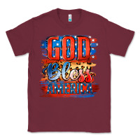 Burgundy God Bless America Classic Tee - Jasminsmagicworld