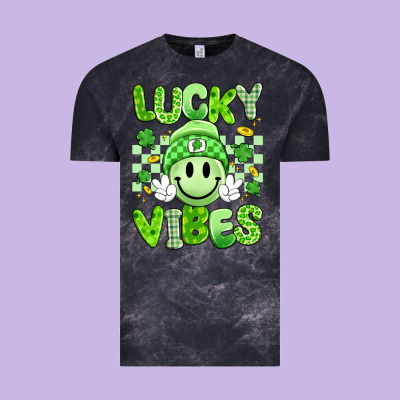 Lucky Vibes Vintage Tee Designed By Artiststas