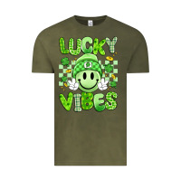 Vintage Olive lucky vibes Vintage Tee - Artiststas