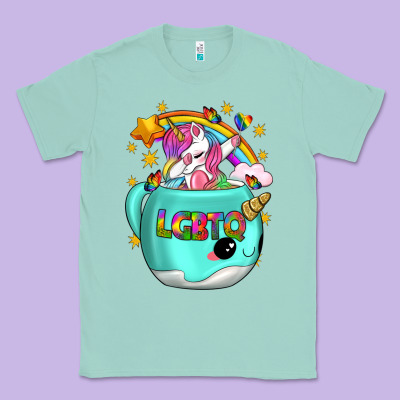 Lgbtq Unicorn And Narwhal Mug Classic Tee Designed By Bundleandbundleshop