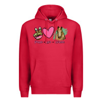 Cardinal peace love horses Premium Hoodie - RanaPortraitStore