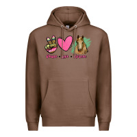 Chestnut peace love horses Premium Hoodie - RanaPortraitStore