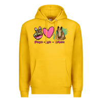 Lemon peace love horses Premium Hoodie - RanaPortraitStore