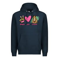 Navy peace love horses Premium Hoodie - RanaPortraitStore