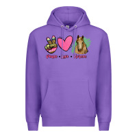 Purple peace love horses Premium Hoodie - RanaPortraitStore