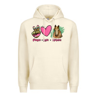Sandshell peace love horses Premium Hoodie - RanaPortraitStore