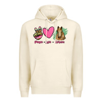 Tofu peace love horses Premium Hoodie - RanaPortraitStore