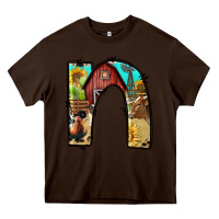 Chocolate Brown farm life alphabet lowercase letters n Heavy Core Tee - BundleAndBundleShop