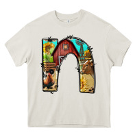 Cream farm life alphabet lowercase letters n Heavy Core Tee - BundleAndBundleShop