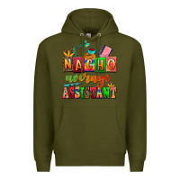 Army Green nacho average assistant Premium Hoodie - AdoDesignShop