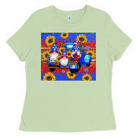 Matcha American flag gnomes truck sunflowers star leopard glitter Ladies Tee - Artiststas