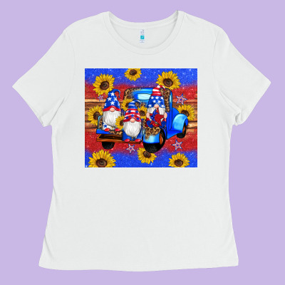 American Flag Gnomes Truck Sunflowers Star Leopard Glitter Ladies Tee Designed By Artiststas
