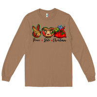 Toasted Coconut peace love Christmas Long Sleeve Tee - BarkalooDesign