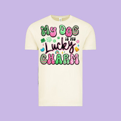 My Dog Is My Lucky Charm Vintage Tee Designed By Artiststas