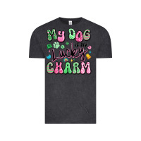 Vintage Black my dog is my lucky charm Vintage Tee - Artiststas