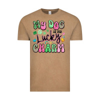 Vintage Coffee my dog is my lucky charm Vintage Tee - Artiststas