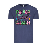 Vintage Denim my dog is my lucky charm Vintage Tee - Artiststas