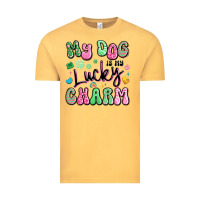 Vintage Mustard my dog is my lucky charm Vintage Tee - Artiststas