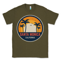 Army Green santa monica california Classic Tee - artisFamous