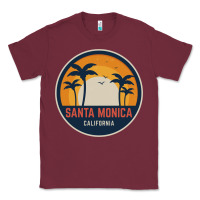 Burgundy santa monica california Classic Tee - artisFamous