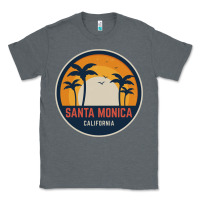 Charcoal Heather santa monica california Classic Tee - artisFamous