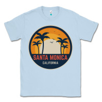 Dusty Blue santa monica california Classic Tee - artisFamous