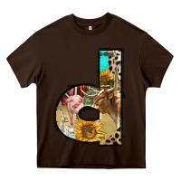 Chocolate Brown farm life alphabet lowercase letters d Heavy Core Tee - BundleAndBundleShop