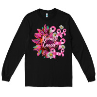 Black breast cancer sunflower Long Sleeve Tee - BarkalooDesign