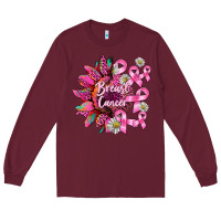 Breast Cancer Sunflower Long Sleeve Tee | Teevron