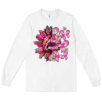 White breast cancer sunflower Long Sleeve Tee - BarkalooDesign