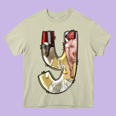 Farm Life Alphabet Lowercase Letters Y Heavy Core Tee Designed By Bundleandbundleshop