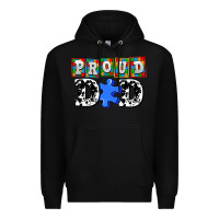Black proud dad Premium Hoodie - AdoDesignShop