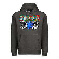 Charcoal Heather proud dad Premium Hoodie - AdoDesignShop
