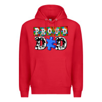 Red proud dad Premium Hoodie - AdoDesignShop