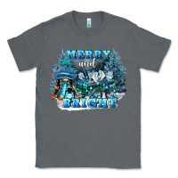Charcoal Heather merry and bright Classic Tee - FaDigitalArtStudio