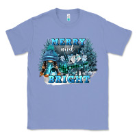 Colony Blue merry and bright Classic Tee - FaDigitalArtStudio