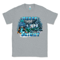 Heather Grey merry and bright Classic Tee - FaDigitalArtStudio
