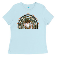 Baby Blue camouflage gnomes rainbow Ladies Tee - Artiststas