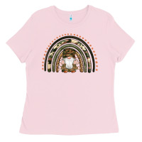 Bubblegum Pink camouflage gnomes rainbow Ladies Tee - Artiststas