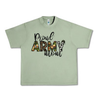 Oil Green proud Army mom Urban Heavy Tee - CowhideDigitalArt