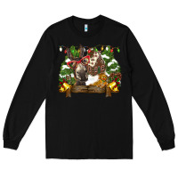 Black christmas donkey candy house Long Sleeve Tee - BarkalooDesign