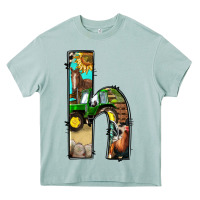 Arona farm life alphabet lowercase letters h Heavy Core Tee - BundleAndBundleShop