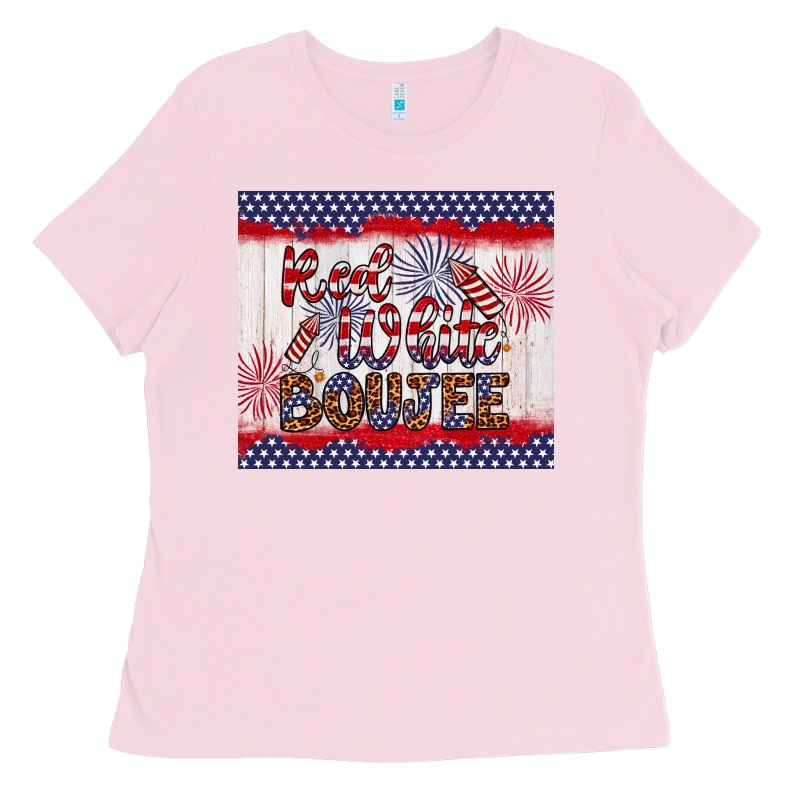 Red White Boujee Ladies Tee by Artiststas | Teevron