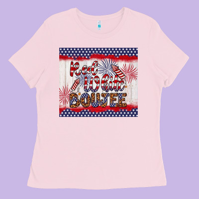Red White Boujee Ladies Tee Designed By Artiststas