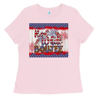 Bubblegum Pink red white boujee Ladies Tee - Artiststas