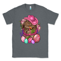 Charcoal Heather Cowboy Rabbit Easter Classic Tee - BundleAndBundleShop