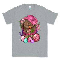 Heather Grey Cowboy Rabbit Easter Classic Tee - BundleAndBundleShop