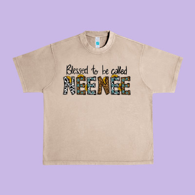 Blessed To Be Called Neenee Urban Heavy Tee Designed By Cowhidedigitalart